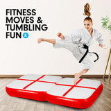 NNEDPE 1m  Air Track Block Tumbling Mat Gymnastics Exercise - Red
