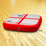 NNEDPE 1m  Air Track Block Tumbling Mat Gymnastics Exercise - Red