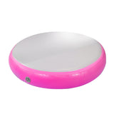 NNEDPE 1m Air Spot Round Inflatable Gymnastics Tumbling Mat with Pump - Pink