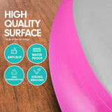 NNEDPE 1m Air Spot Round Inflatable Gymnastics Tumbling Mat with Pump - Pink