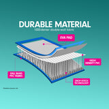 NNEDPE 4m x 1m Air Track Inflatable Tumbling Gymnastics Mat - Blue White