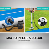 NNEDPE 4m x 1m Air Track Inflatable Tumbling Gymnastics Mat - Blue White