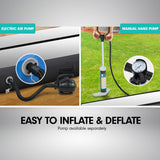 NNEDPE 4m x 1m Air Track Inflatable Tumbling Mat Gymnastics - Grey Black