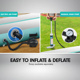 NNEDPE 4m x 2m Air Track Gymnastics Mat Tumbling Exercise - Grey Green