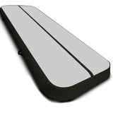 NNEDPE 4m x 2m Air Track Gymnastics Mat Tumbling Exercise - Grey Black