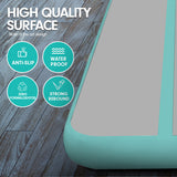 NNEDPE 6m x 2m Air Track Gymnastics Mat Tumbling Exercise - Grey Green