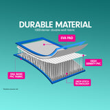 NNEDPE 8m x 1m Air Track Inflatable Gymnastics Mat Tumbling - Grey Blue
