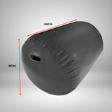 NNEDPE Inflatable Air Exercise Roller Gymnastics Gym Barrel 100 x 80cm Black