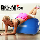 NNEDPE Inflatable Air Exercise Roller Gymnastics Gym Barrel 100 x 80cm - Blue