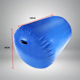 NNEDPE Inflatable Air Exercise Roller Gymnastics Gym Barrel 100 x 80cm - Blue