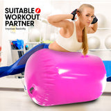 NNEDPE Inflatable Air Exercise Roller Gymnastics Gym Barrel 100 x 80cm - Pink
