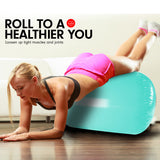 NNEDPE Inflatable Air Exercise Roller Gymnastics Gym Barrel 100 x 80cm Green
