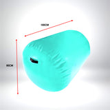NNEDPE Inflatable Air Exercise Roller Gymnastics Gym Barrel 100 x 80cm Green