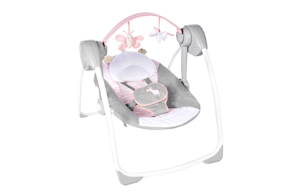 NNEKG Ingenuity Comfort 2 Go Portable Swing Flora The Unicorn