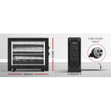 NNEDSZ 2200W Electric Infrared Radiant Convection Panel Heater Portable