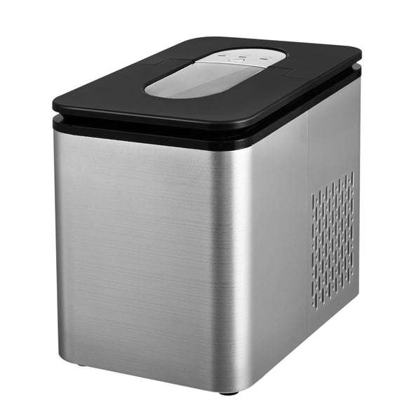 NNEDSZ 2.2L Ice Maker 12KG Portable Ice Makers Cube Tray Bar Home Countertop Silver