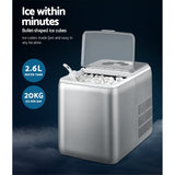 NNEDSZ 2.6L Ice Maker Machine Commercial Portable Ice Makers Cube Tray Countertop Bar