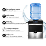 NNEDSZ 2 in 1 Portable Commercial Ice Cube Maker Machine Water Dispenser