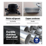 NNEDSZ 2.4L Stainless Steel Portable Ice Cube Maker