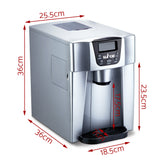NNEDSZ 2L Portable Ice Cuber Maker & Water Dispenser - Silver