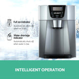 NNEDSZ 2L Portable Ice Cuber Maker & Water Dispenser - Silver