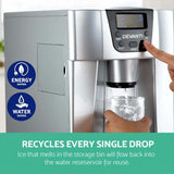 NNEDSZ 2L Portable Ice Cuber Maker & Water Dispenser - Silver