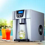 NNEDSZ 2L Portable Ice Cuber Maker & Water Dispenser - Silver