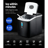 NNEDSZ 3.2L Portable Ice Cube Maker Machine Benchtop Counter Black