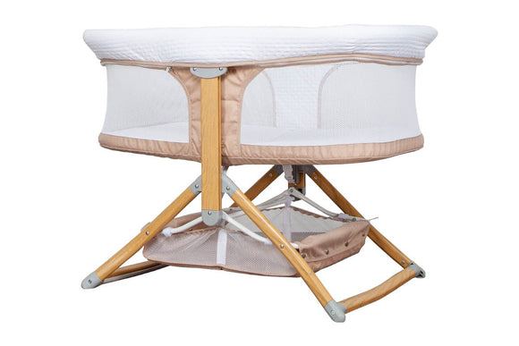 NNEKG Grotime Luna Folding Bassinet Beige