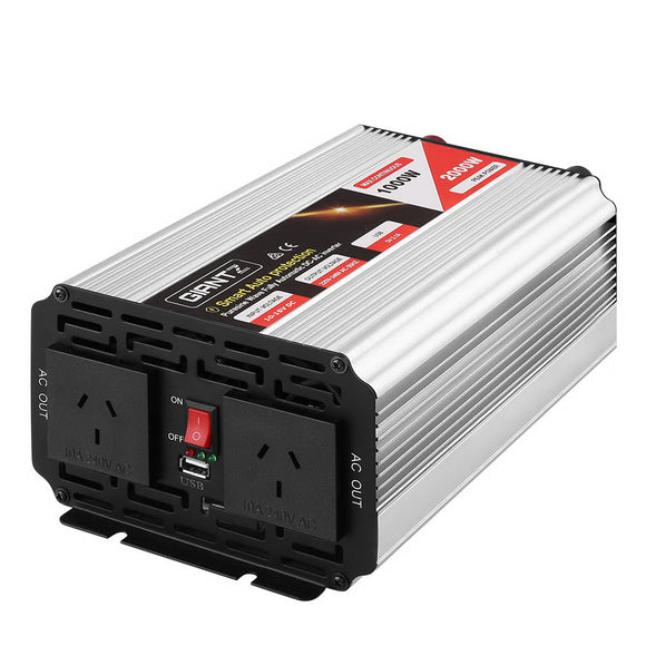 NNEDSZ Power Inverter 1000W or 2000W Pure Sine Wave 12V-240V Camping Boat Caravan
