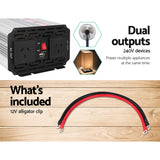 NNEDSZ Power Inverter 1000W or 2000W Pure Sine Wave 12V-240V Camping Boat Caravan