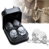 NNEDPE 4- Skull Bear Whiskey Ice Cube Maker Black