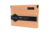 NNEKG Ardor 1000TC Luxury Bed Sheet Set (King Bed Peach)