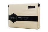 NNEKG Ardor 1000TC Luxury Bed Sheet Set (King Bed Ivory)