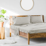 NNEKG Ardor 1000TC Luxury Bed Sheet Set (King Bed Silver)