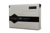 NNEKG Ardor 1000TC Luxury Bed Sheet Set (King Bed Silver)