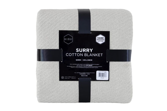 NNEKG Ardor Surry Hand Woven Blanket (Queen Silver)