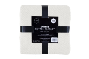 NNEKG Ardor Surry Hand Woven Blanket (Queen White)