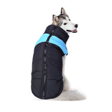 NNEDPE Dog Jacket Padded Waterproof Pet Clothes Super Warm Blue Large