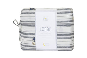 NNEKG Jelly Bean Kids Logan Quilt Cover Set (Denim Double)