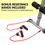 NNEDPE Inclined Sit up bench with Resistance bands