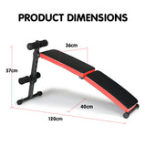 NNEDPE Inclined Sit up bench with Resistance bands