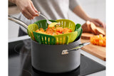 NNEKG Joseph Joseph Bloom Steel Folding Steamer Basket Green