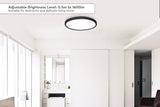 NNEKG Natural Cool & Warm White LED Ceiling Light (320mm Round Black)