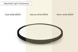 NNEKG Natural Cool & Warm White LED Ceiling Light (320mm Round Black)