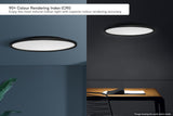 NNEKG Natural Cool & Warm White LED Ceiling Light (320mm Round Black)