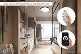 NNEKG Natural Cool & Warm White LED Ceiling Light (320mm Round Black)
