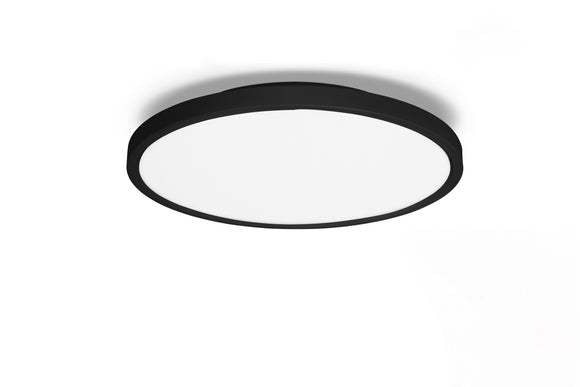 NNEKG Natural Cool & Warm White LED Ceiling Light (320mm Round Black)