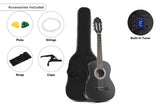 NNEKG Royale 1 2 Size 34 Classical Guitar (Black)
