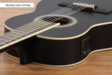 NNEKG Royale 1 2 Size 34 Classical Guitar (Black)